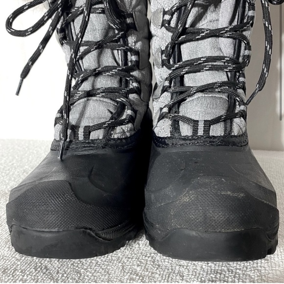 Ice Fields Grey Insulated Mid Calf Winter Boots With said Fur Trim 7 - Picture 3 of 14